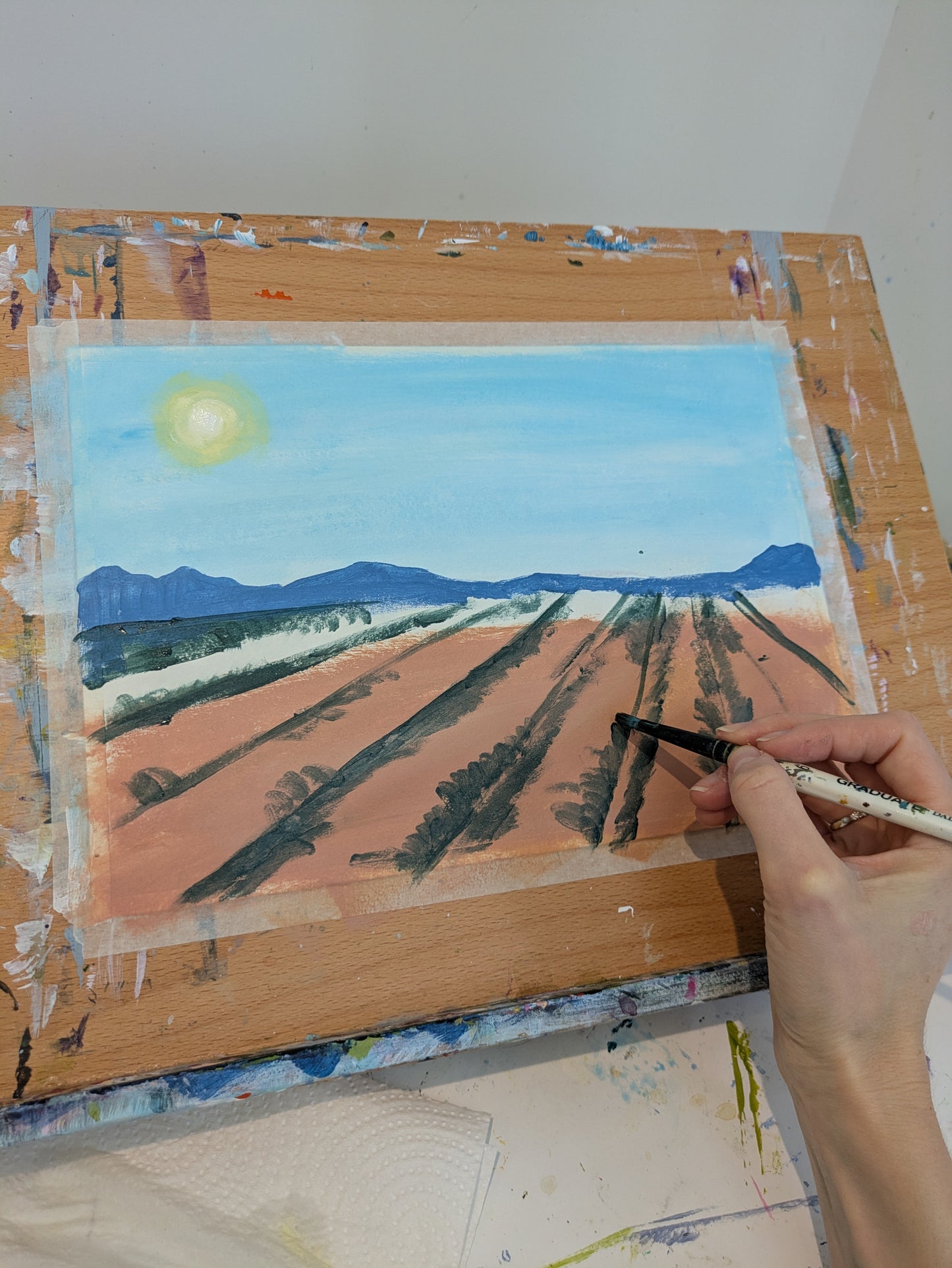 LAVENDER FIELD - Painting Workshop at Megan's Welwyn, Hertfordshire - Wednesday 19th NOVEMBER 2025, 7.30pm