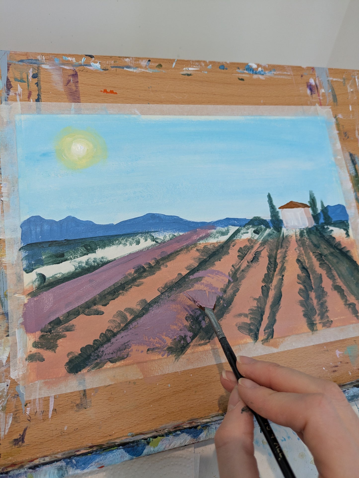 LAVENDER FIELD - Painting Workshop at Megan's Welwyn, Hertfordshire - Wednesday 19th NOVEMBER 2025, 7.30pm