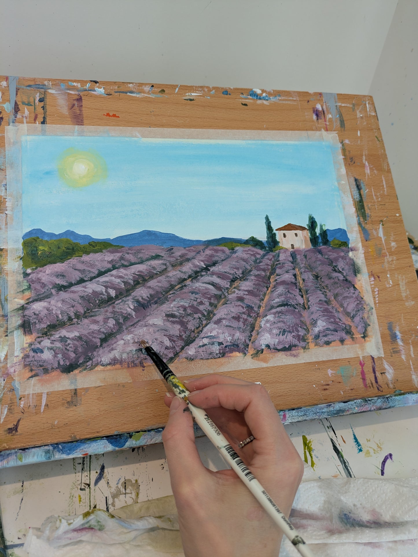 LAVENDER FIELD - Painting Workshop at Megan's Welwyn, Hertfordshire - Wednesday 19th NOVEMBER 2025, 7.30pm