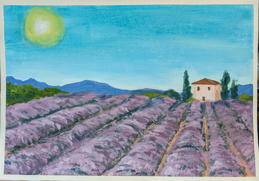 LAVENDER FIELD - Painting Workshop at Megan's Welwyn, Hertfordshire - Tuesday 11th NOVEMBER 2025, 7.30pm