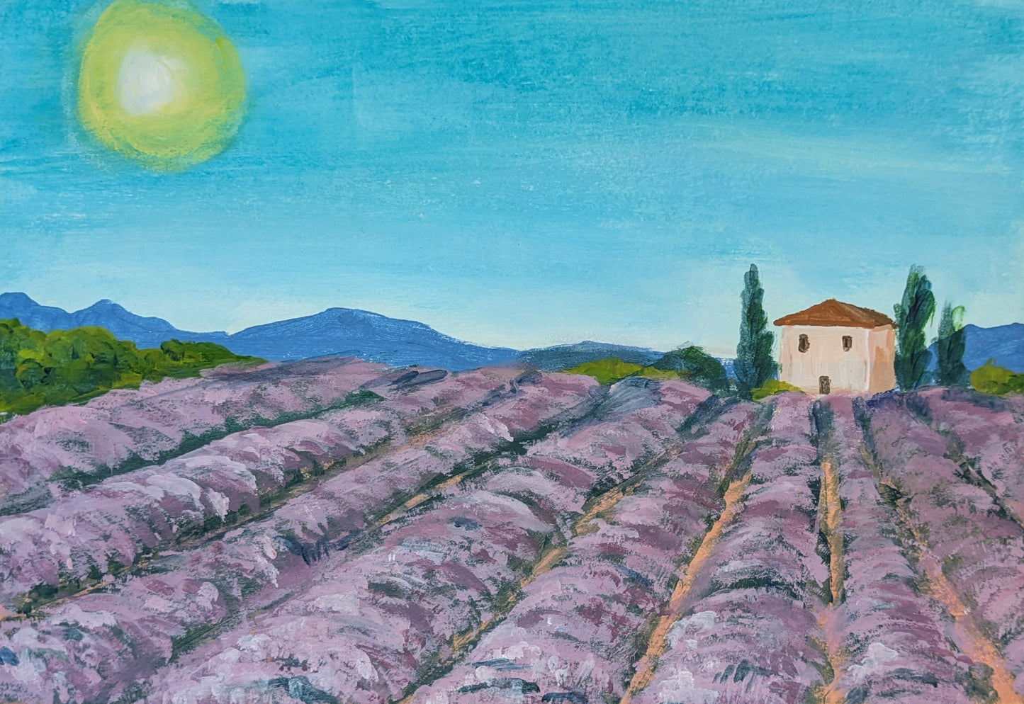 LAVENDER FIELD - Painting Workshop at Megan's Welwyn, Hertfordshire - Wednesday 19th NOVEMBER 2025, 7.30pm