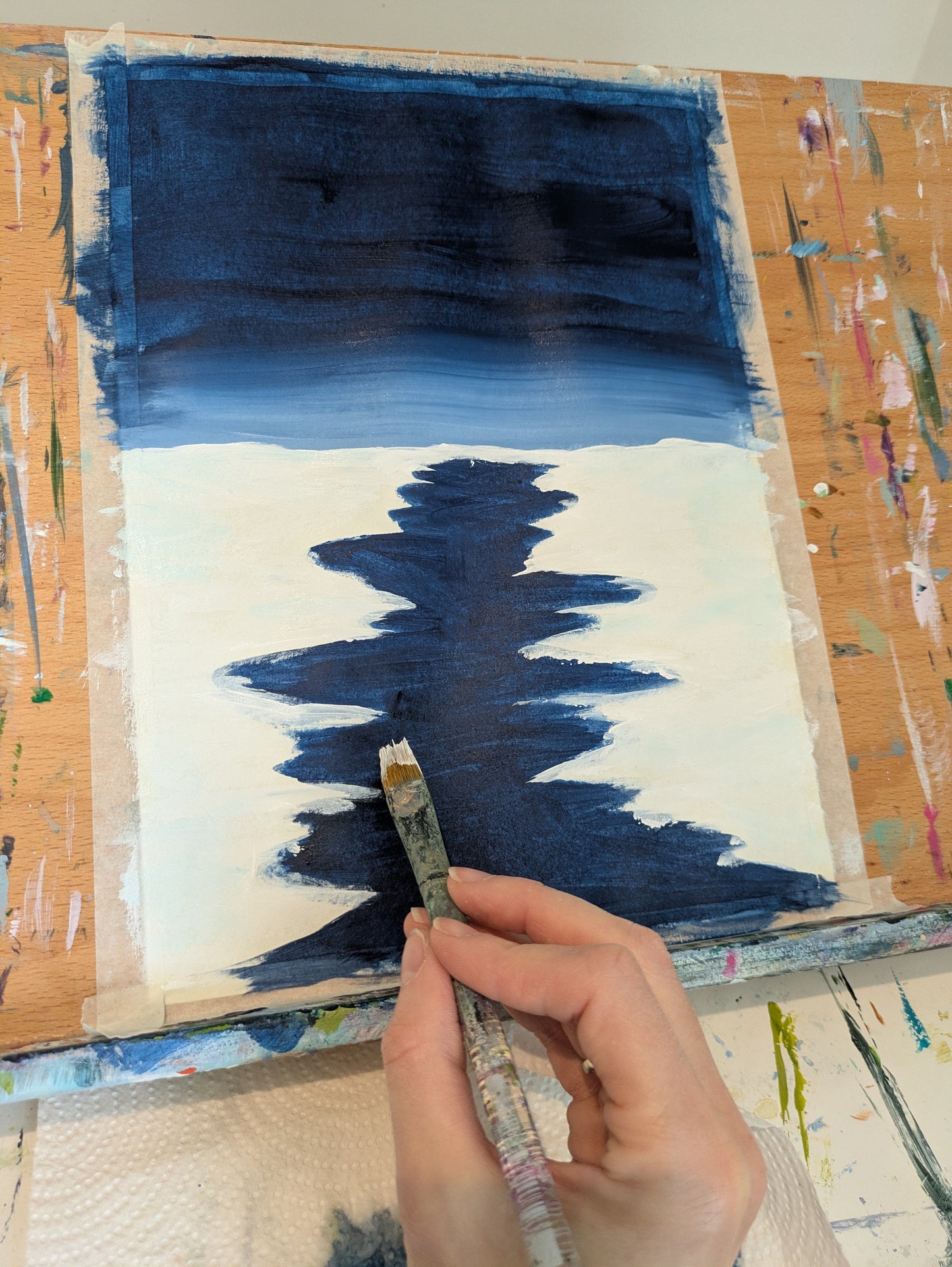 ICY LAKE - Painting Workshop at Megan's, Welywn, Hertfordshire - Wednesday 3rd DECEMBER 2025, 10amm