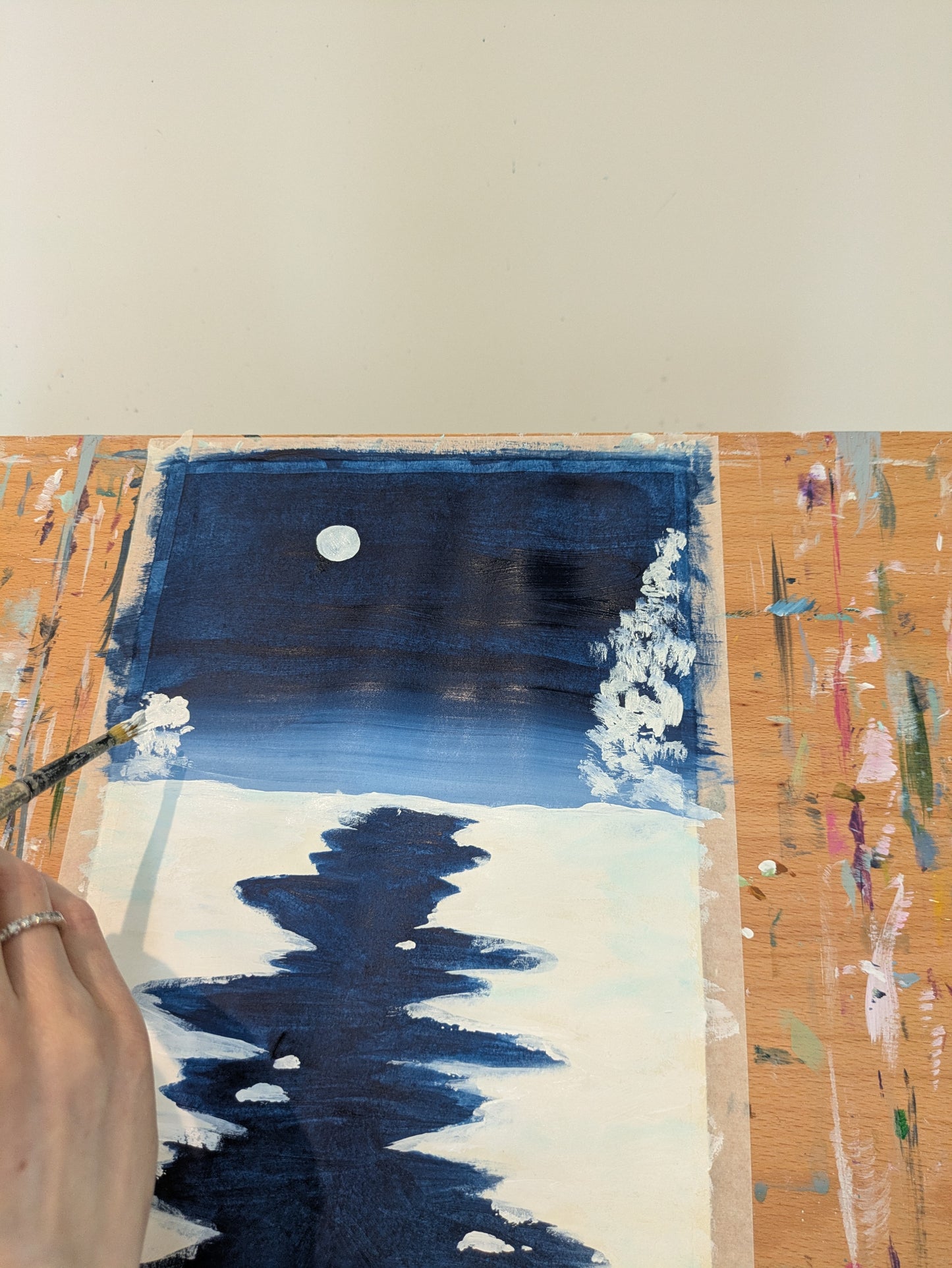 ICY LAKE - Painting Workshop at Megan's, Welywn, Hertfordshire - Wednesday 3rd DECEMBER 2025, 10amm