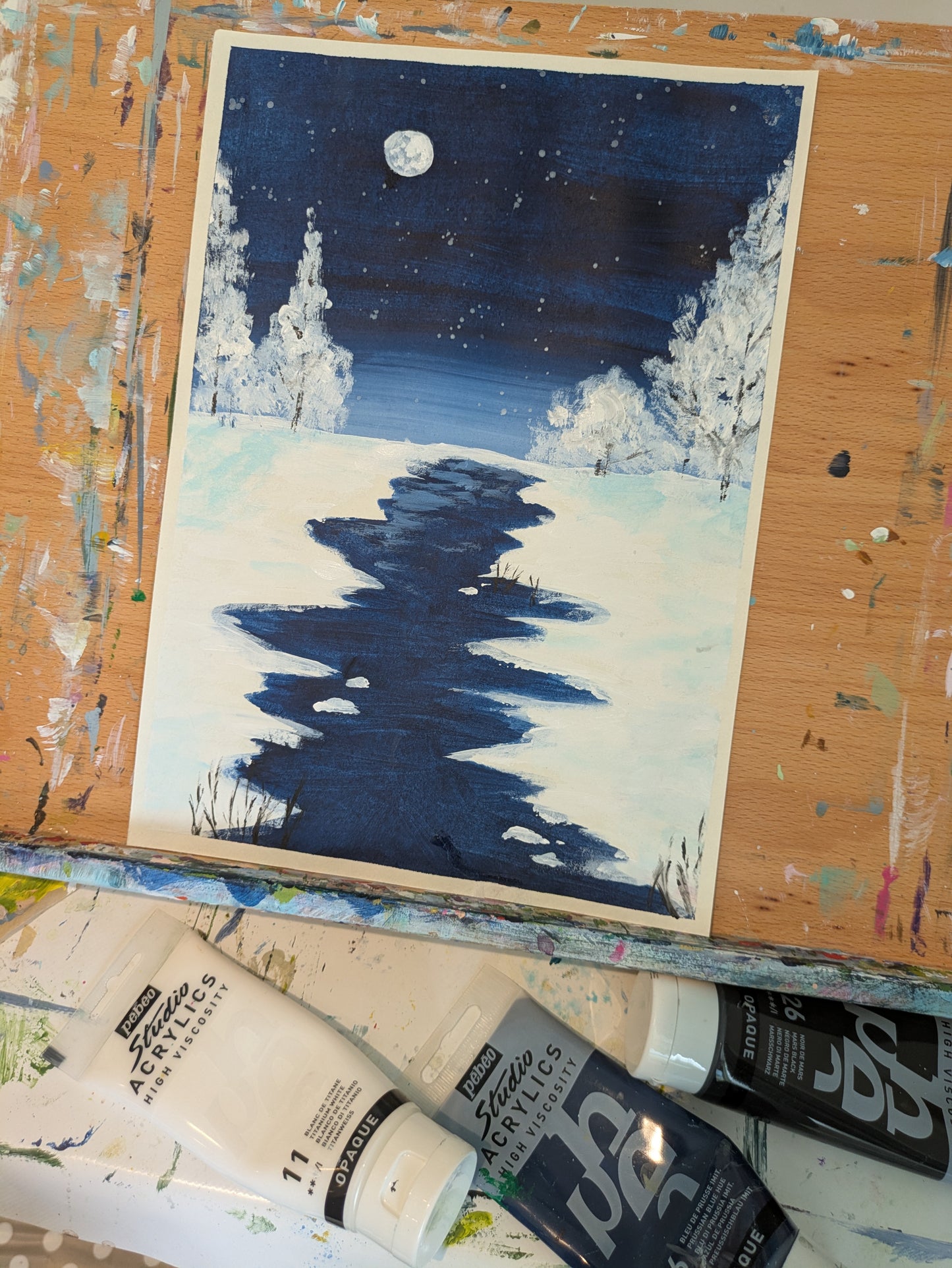 ICY LAKE - Painting Workshop at Megan's, Welywn, Hertfordshire - Wednesday 3rd DECEMBER 2025, 10amm