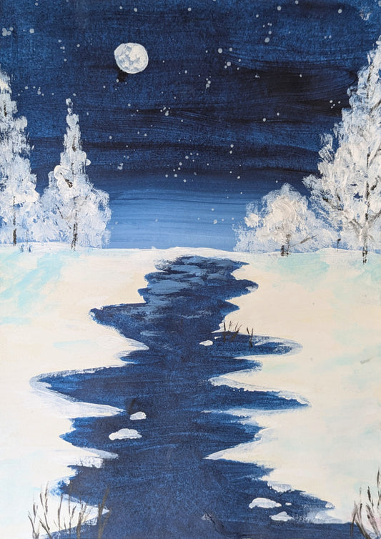 ICY LAKE - Painting Workshop at Megan's, Welywn, Hertfordshire - Wednesday 3rd DECEMBER 2025, 10am