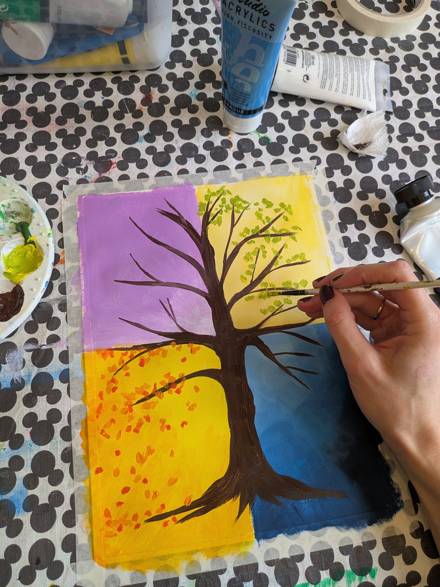 THE FOUR SEASONS - Painting Workshop at The Three Hammers, Mill Hill, London - Thursday 8th JANUARY 2026, 7.30pm