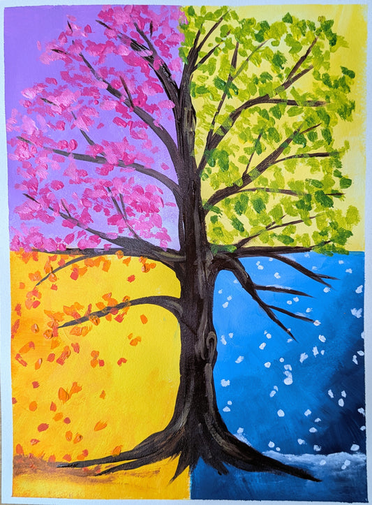 THE FOUR SEASONS - Painting Workshop at The Three Hammers, Mill Hill, London  - Thursday 8th JANUARY 2026, 7.30pm