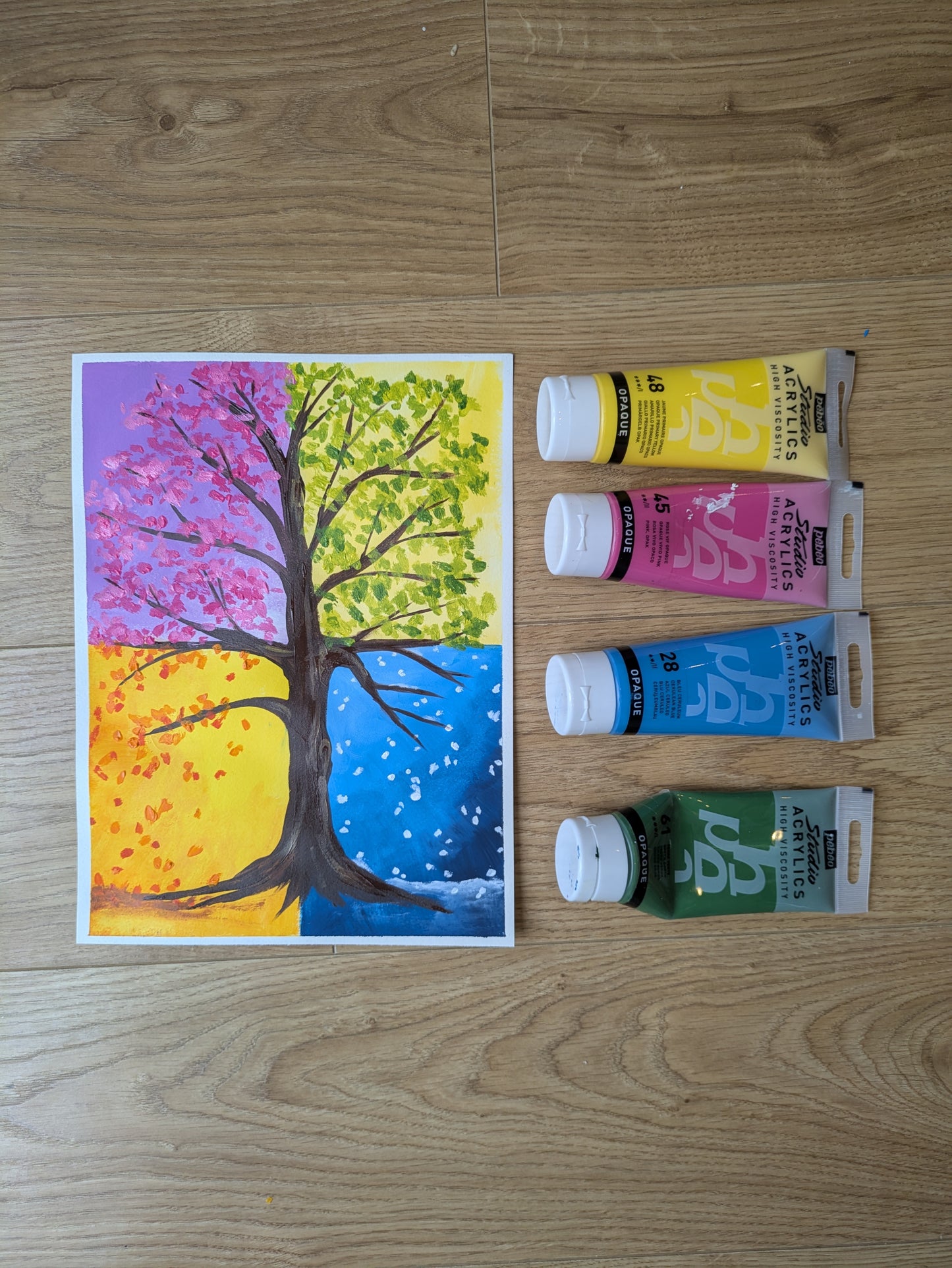 THE FOUR SEASONS - Painting Workshop at The Three Hammers, Mill Hill, London - Thursday 8th JANUARY 2026, 7.30pm