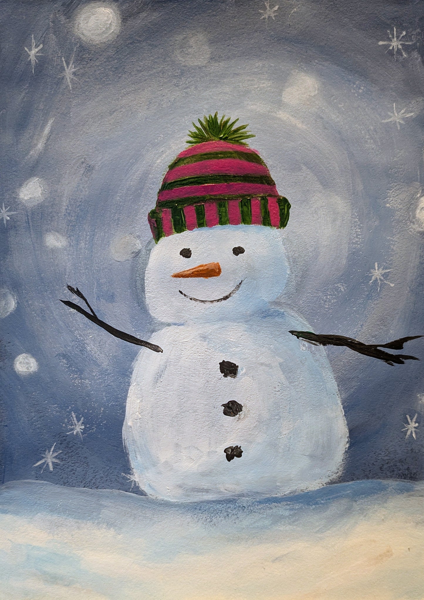 CHEEKY SNOWMAN - Painting Workshop at Odyssey Spa, Knebworth, Herts - Monday 14th DECEMBER 2026, 10am