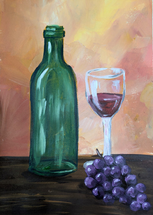 WINE O'CLOCK - Painting Workshop at Megan's Restaurant, Welwyn Garden City, Hertfordshire - Thursday 16th JULY 2026, 7.30pm