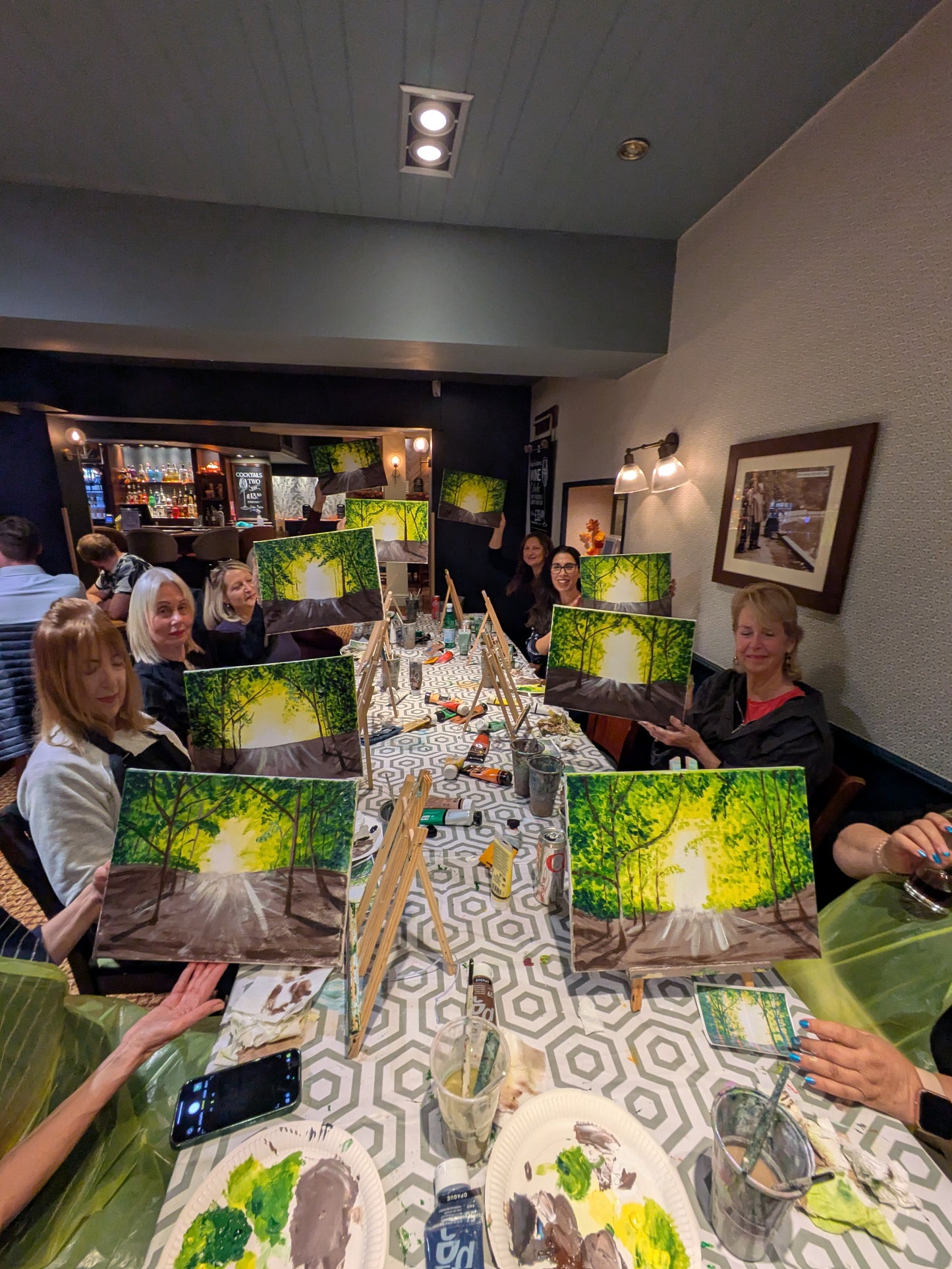PATH TO THE LIGHT - Painting Workshop at Megan's Restaurant, Hertfordshire - Tuesday 6th JANUARY 2026, 10am