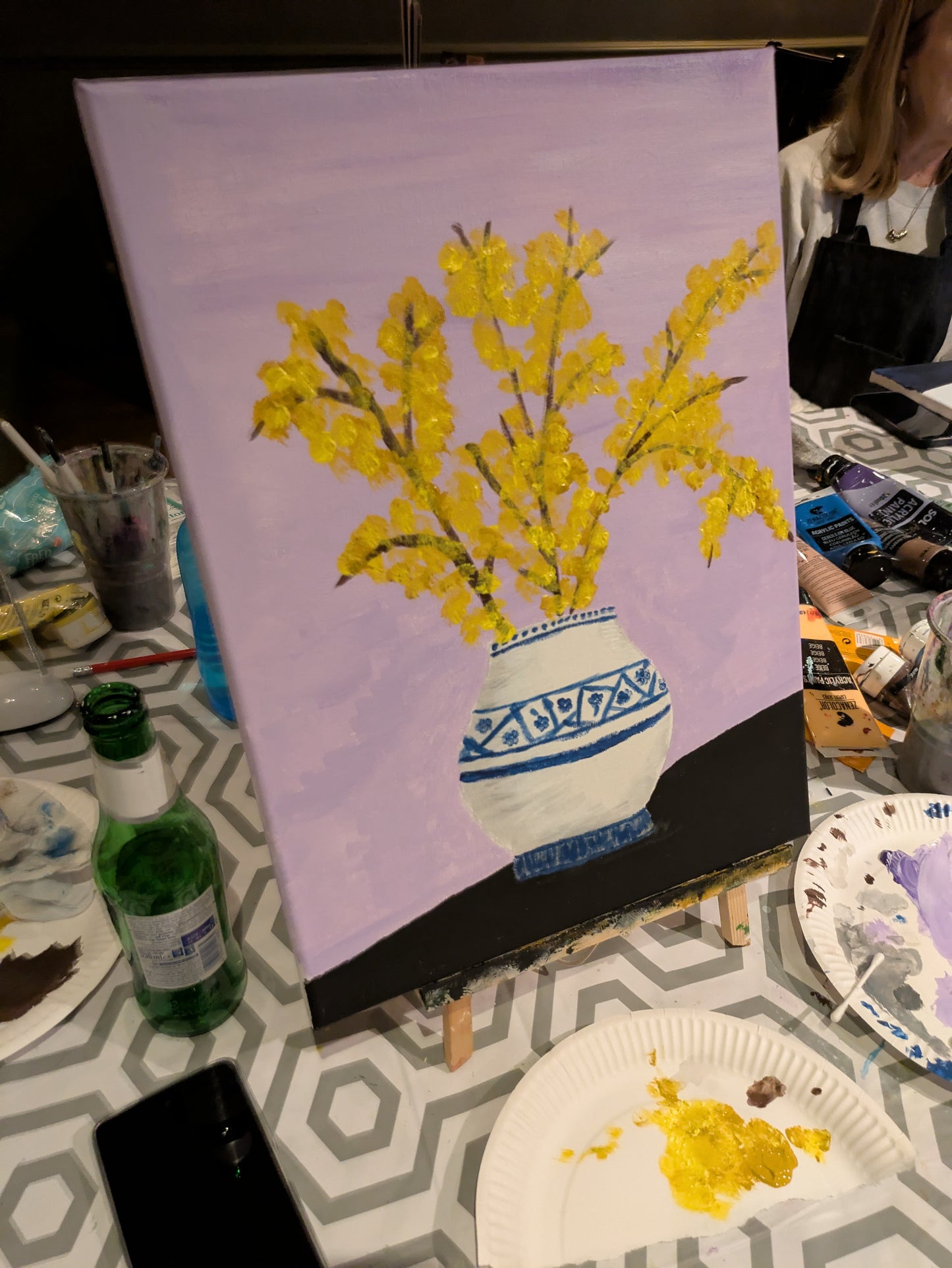 YELLOW SAKURA - Painting Workshop at Megan's Restaurant, Welwyn - Tuesday 1st OCTOBER 2025, 10am