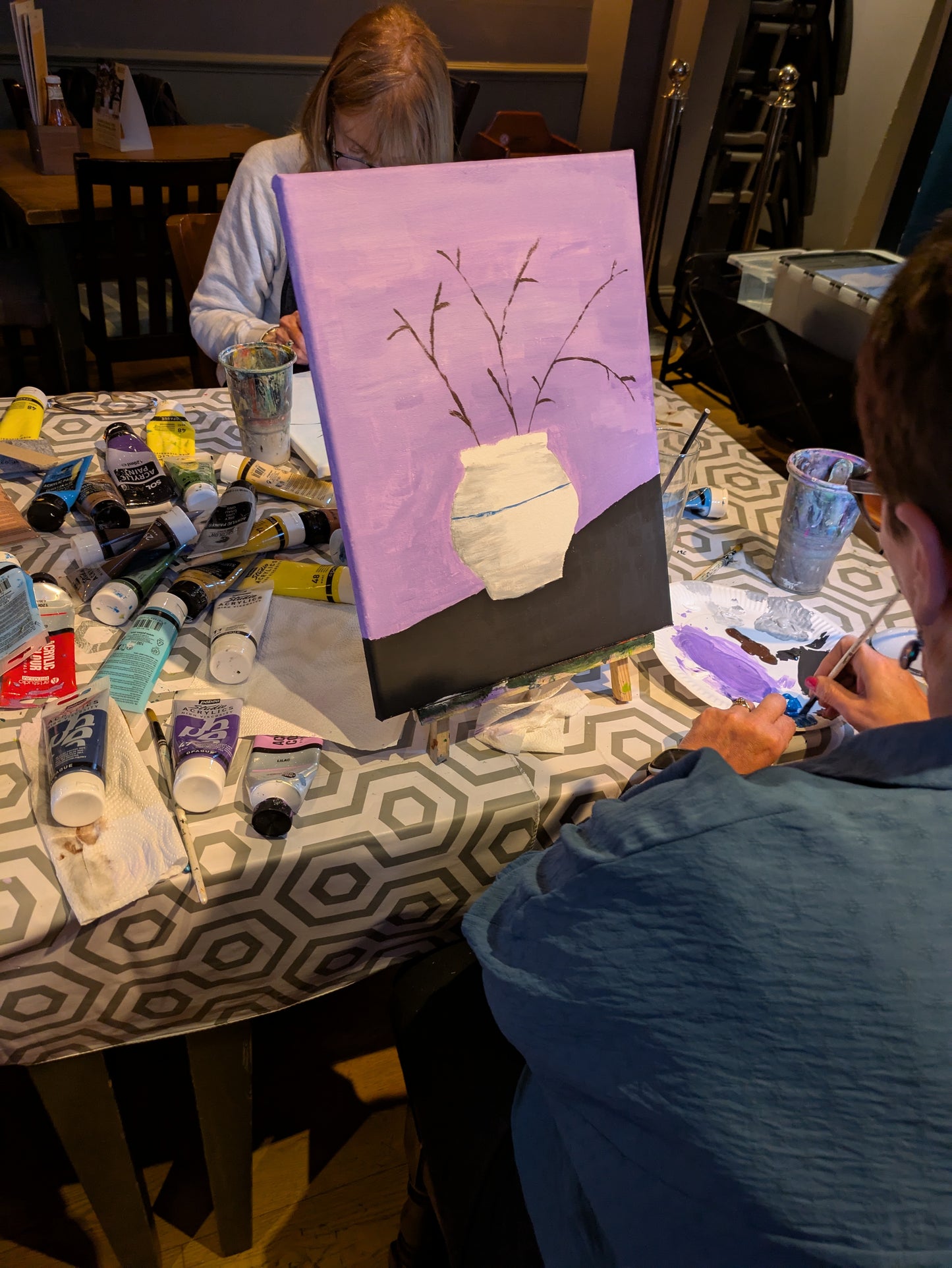 YELLOW SAKURA - Painting Workshop at Megan's Restaurant, Welwyn - Tuesday 1st OCTOBER 2025, 10am