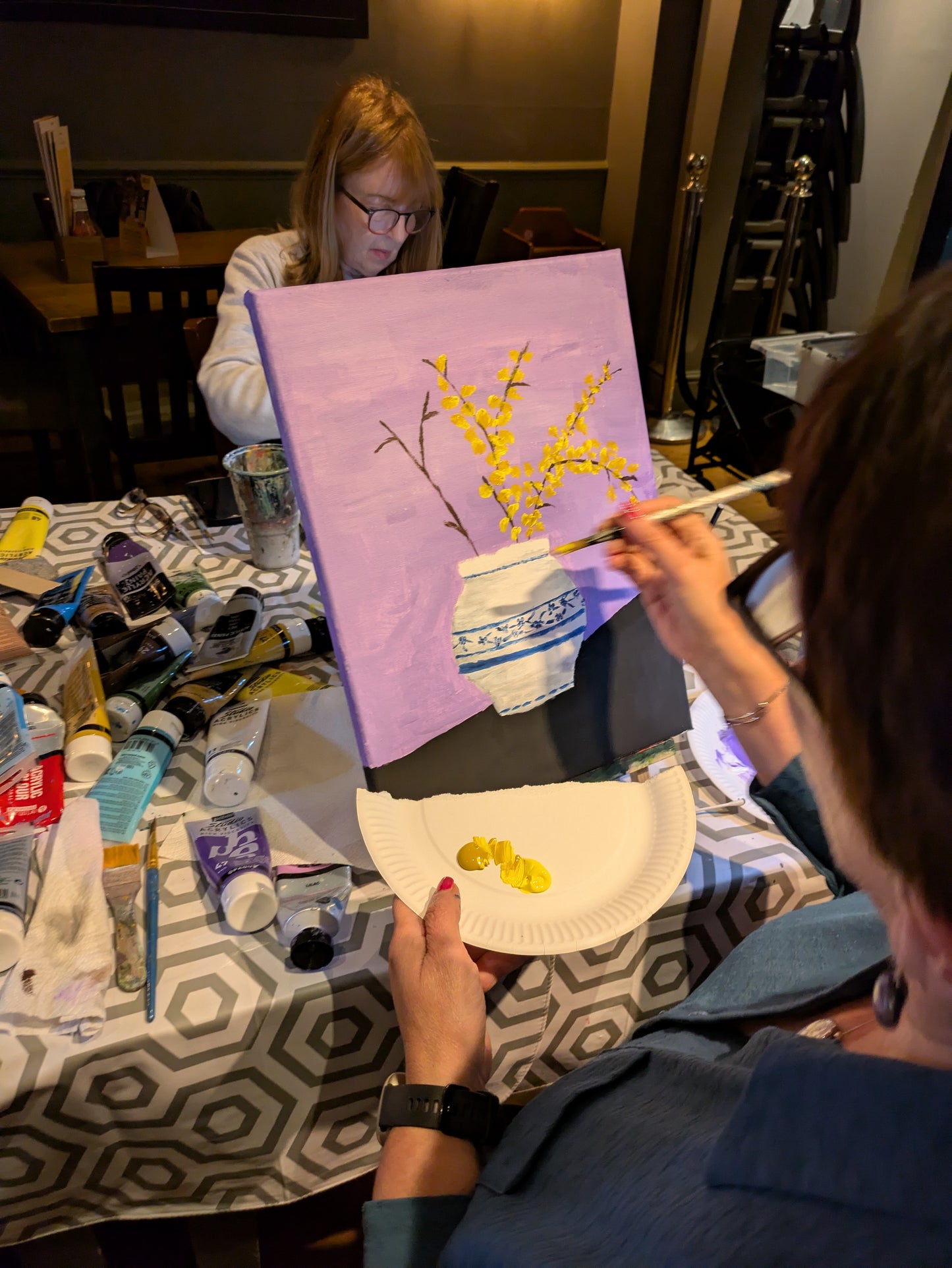YELLOW SAKURA - Painting Workshop at Megan's Restaurant, Welwyn - Tuesday 1st OCTOBER 2025, 10am
