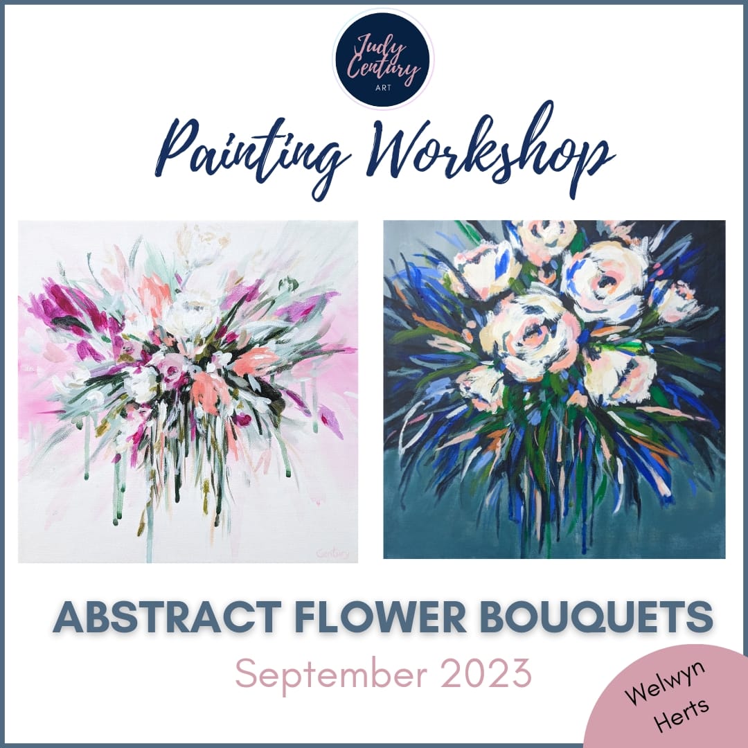 ABSTRACT FLOWER BOUQUETS - Painting Workshop at The Howard Centre, Welwyn Garden City - 20th SEPTEMBER 2023