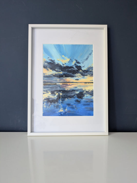 Sunset over the Deep Blue Sea (21x30cm)