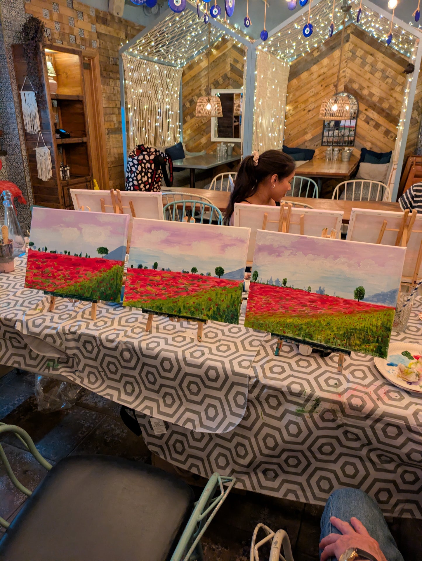 POPPY FIELD - Painting Workshop at Odyssey Spa, Knebworth, Hertfordshire - Monday 6th OCTOBER 2025, 10am