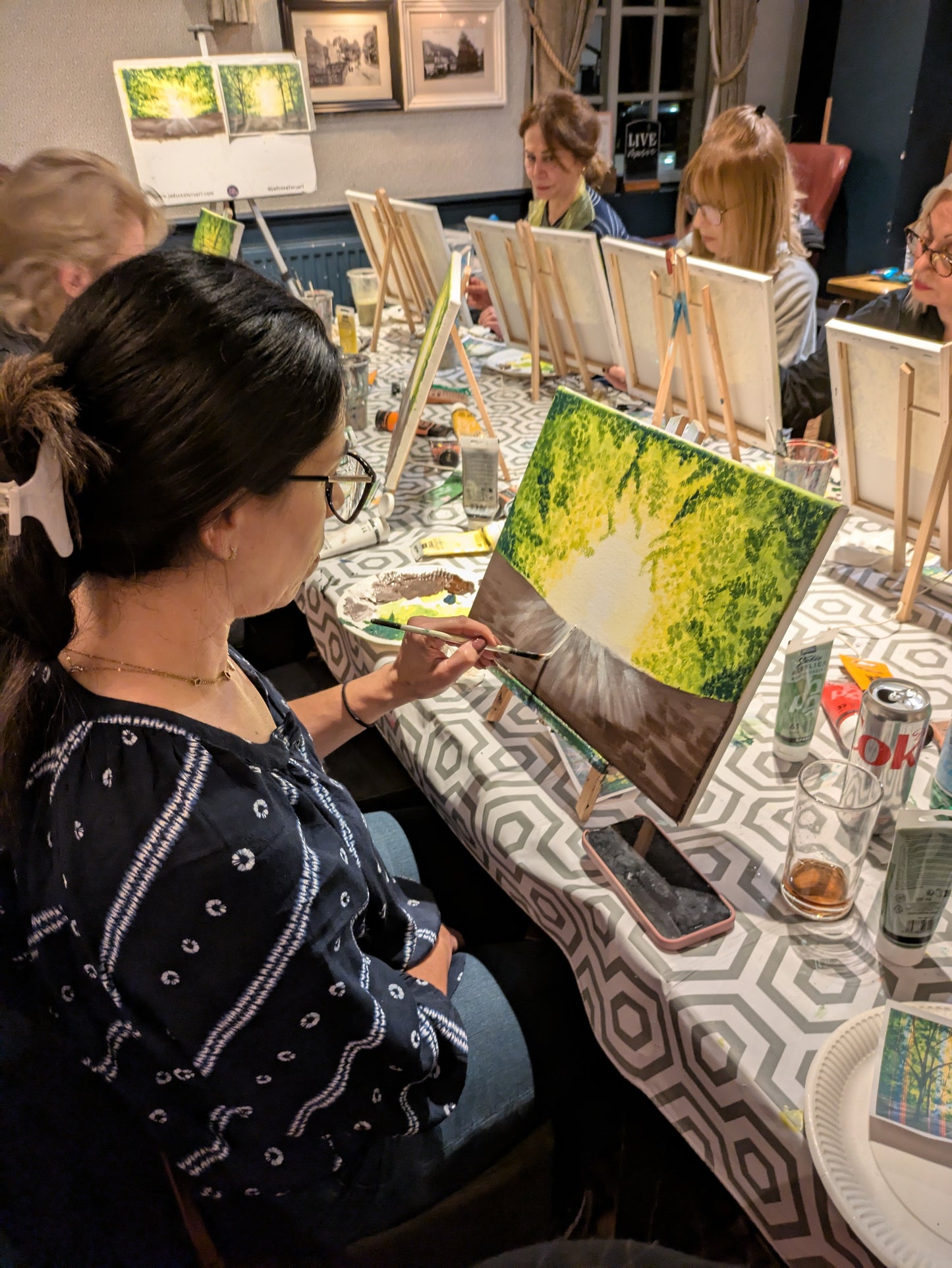 PATH TO THE LIGHT - Painting Workshop at Megan's Restaurant, Hertfordshire - Tuesday 6th JANUARY 2026, 10am
