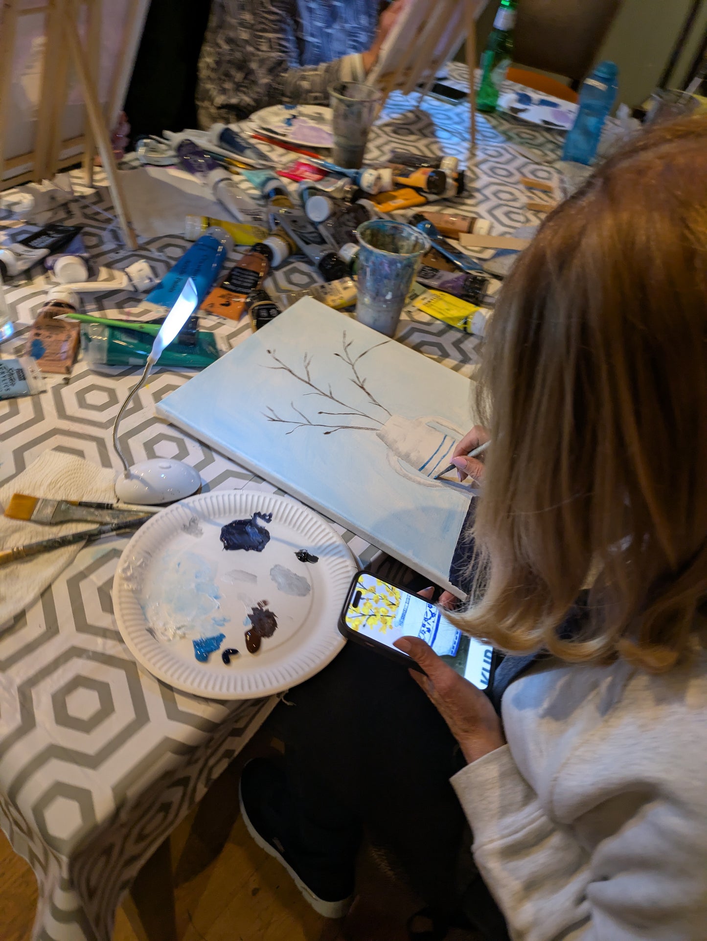 YELLOW SAKURA - Painting Workshop at Megan's Restaurant, Welwyn - Tuesday 1st OCTOBER 2025, 10am