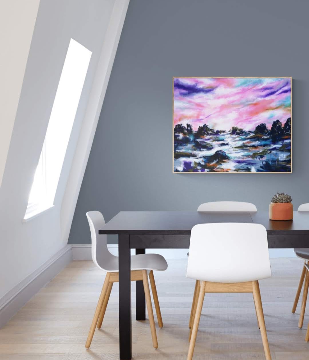 Pink Storm at Dusk (101x80cm)
