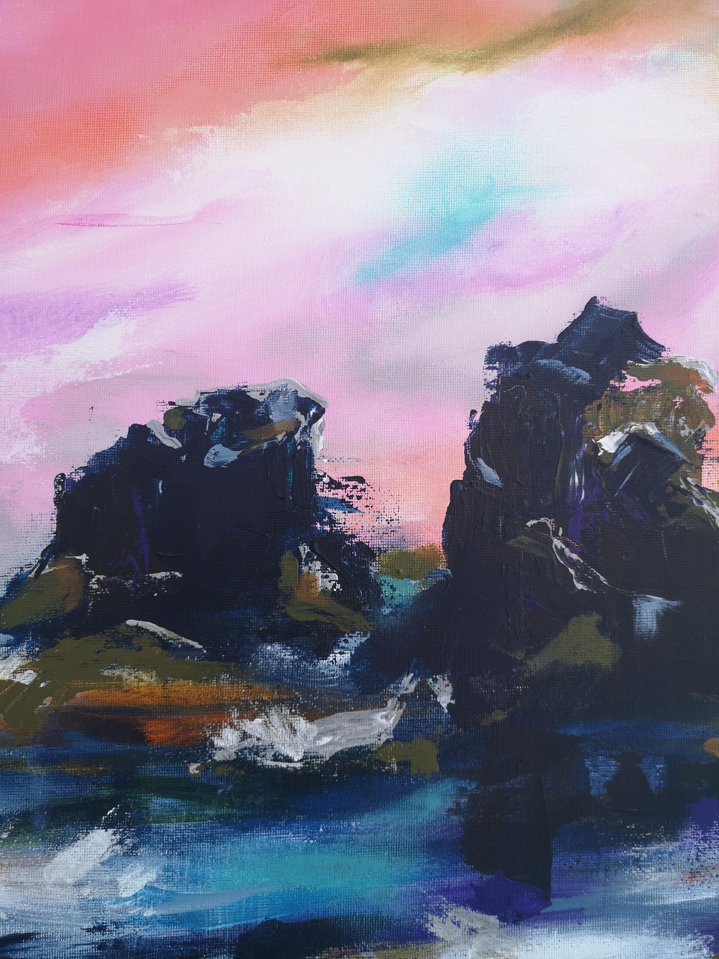 Pink Storm at Dusk (101x80cm)