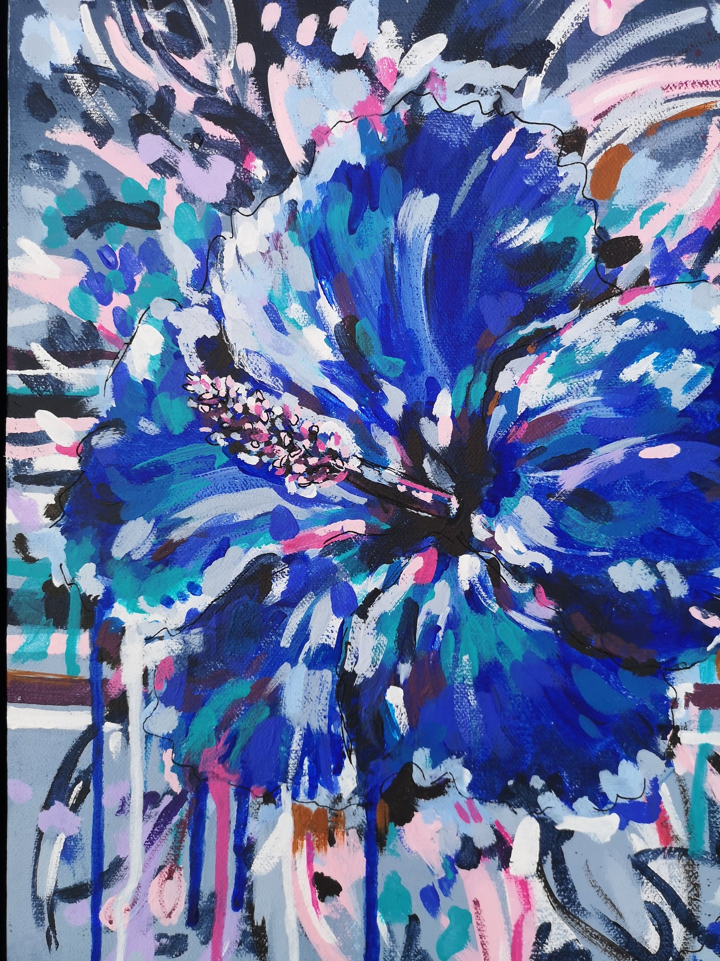 Hibiscus Lagoon (60x60cm)