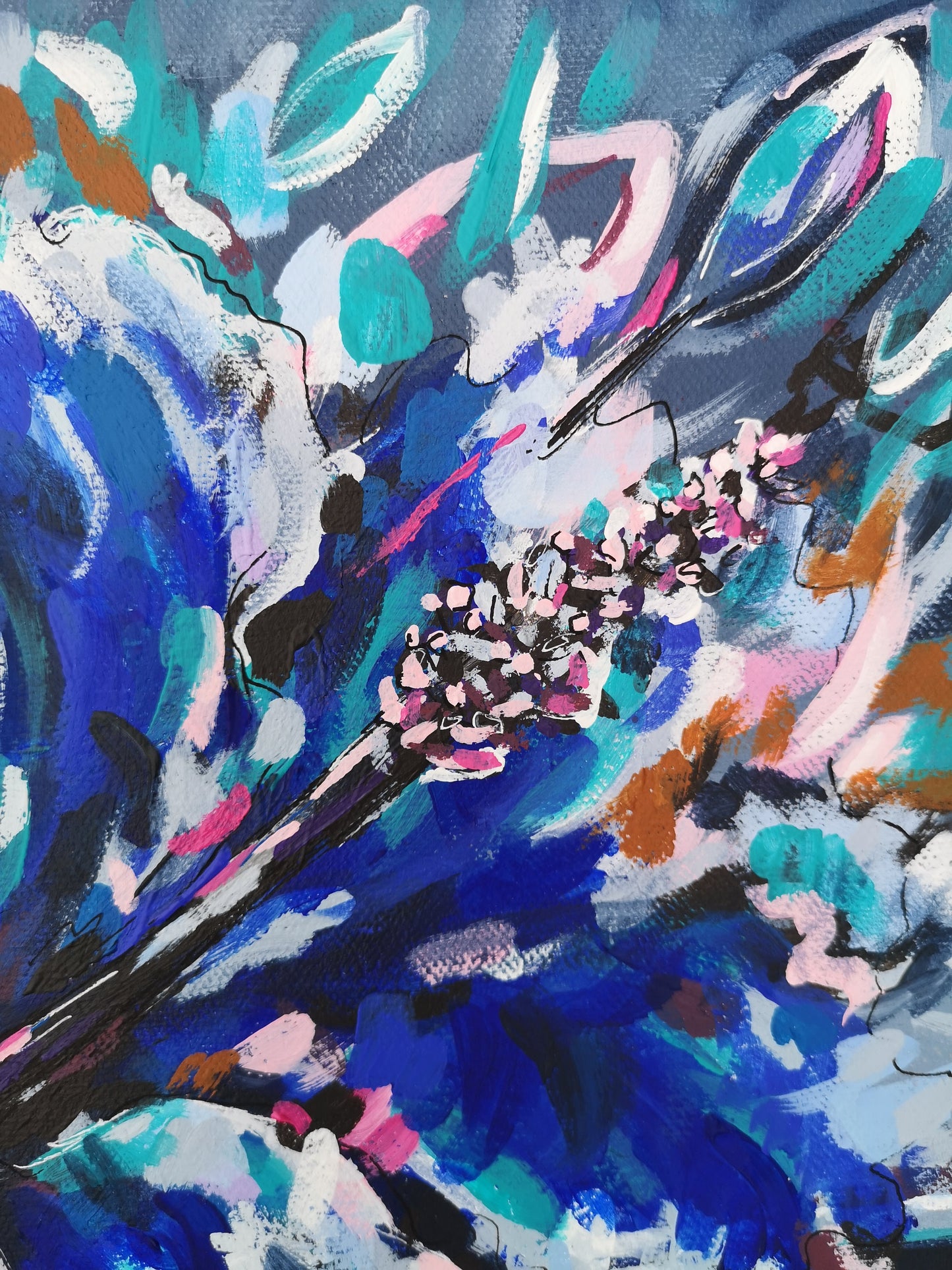 Hibiscus Lagoon (60x60cm)