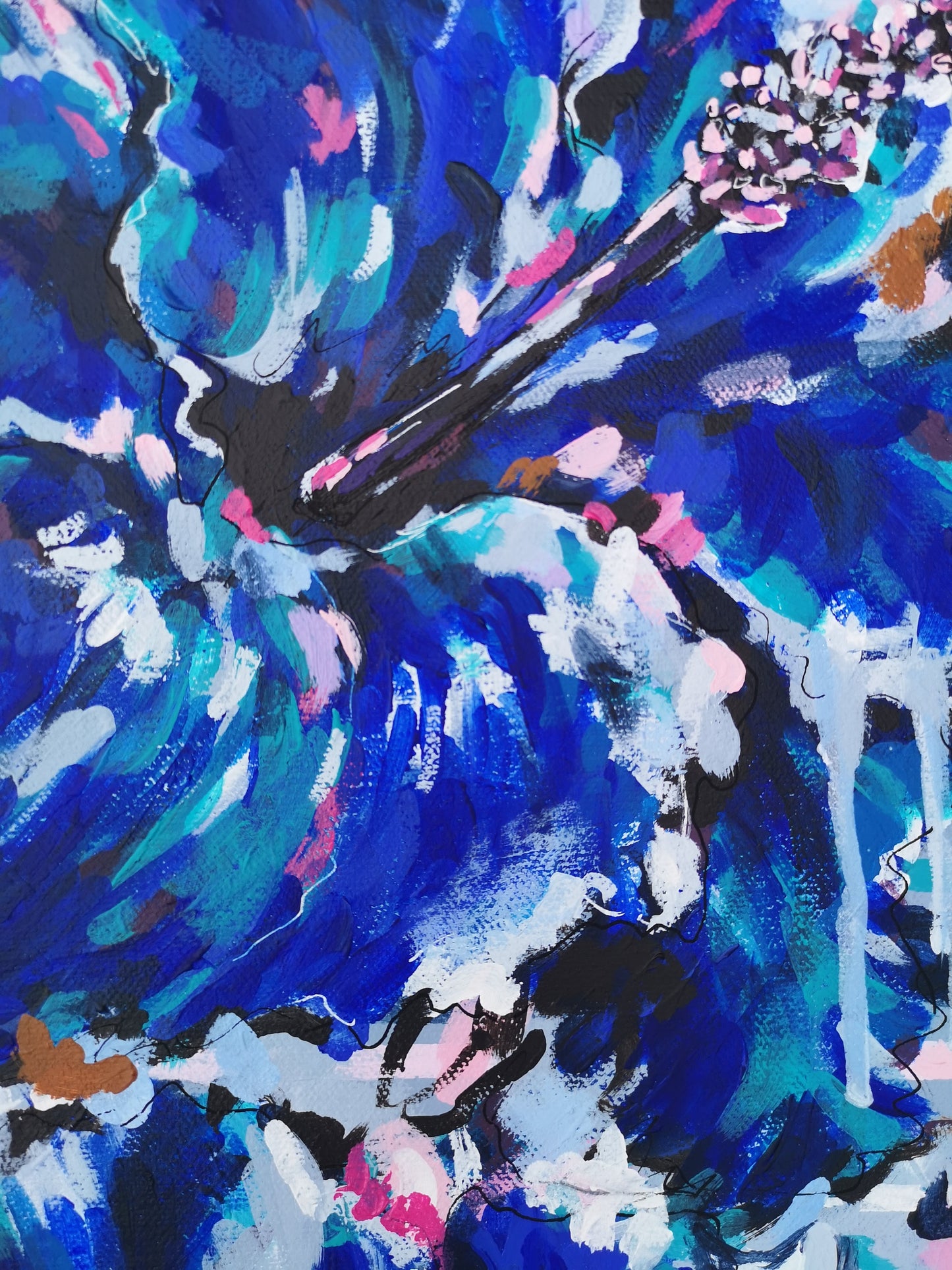 Hibiscus Lagoon (60x60cm)