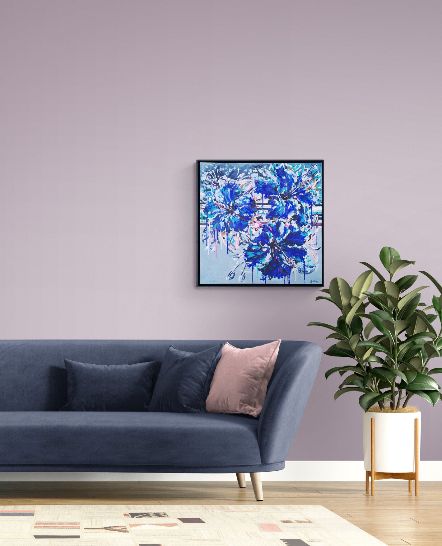 Hibiscus Lagoon (60x60cm)