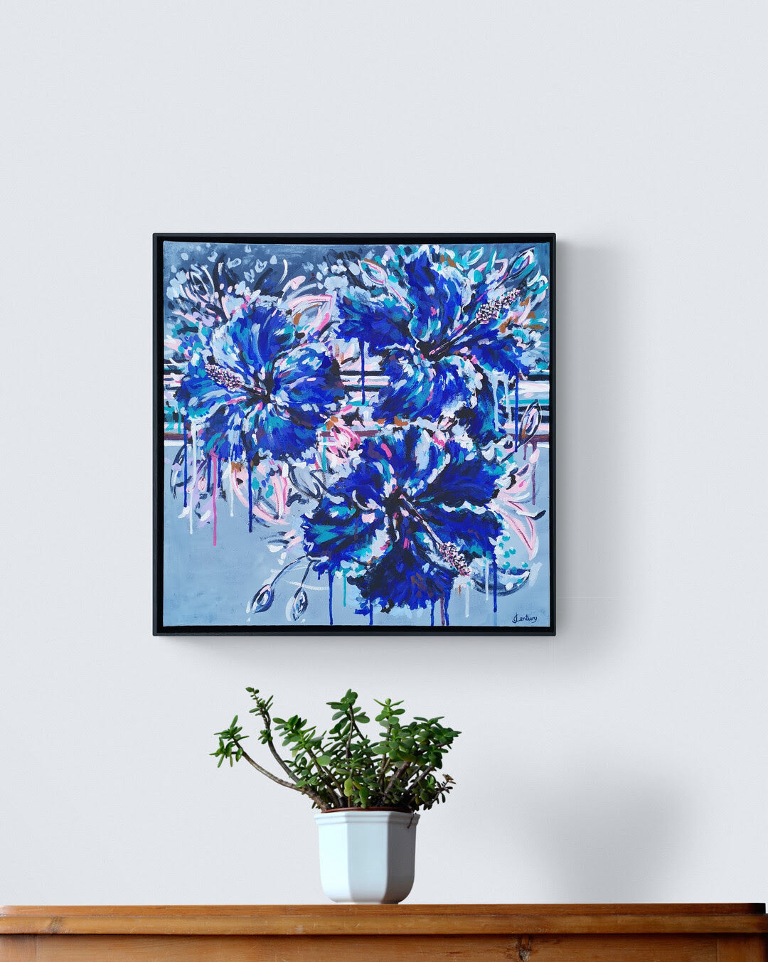 Hibiscus Lagoon (60x60cm)