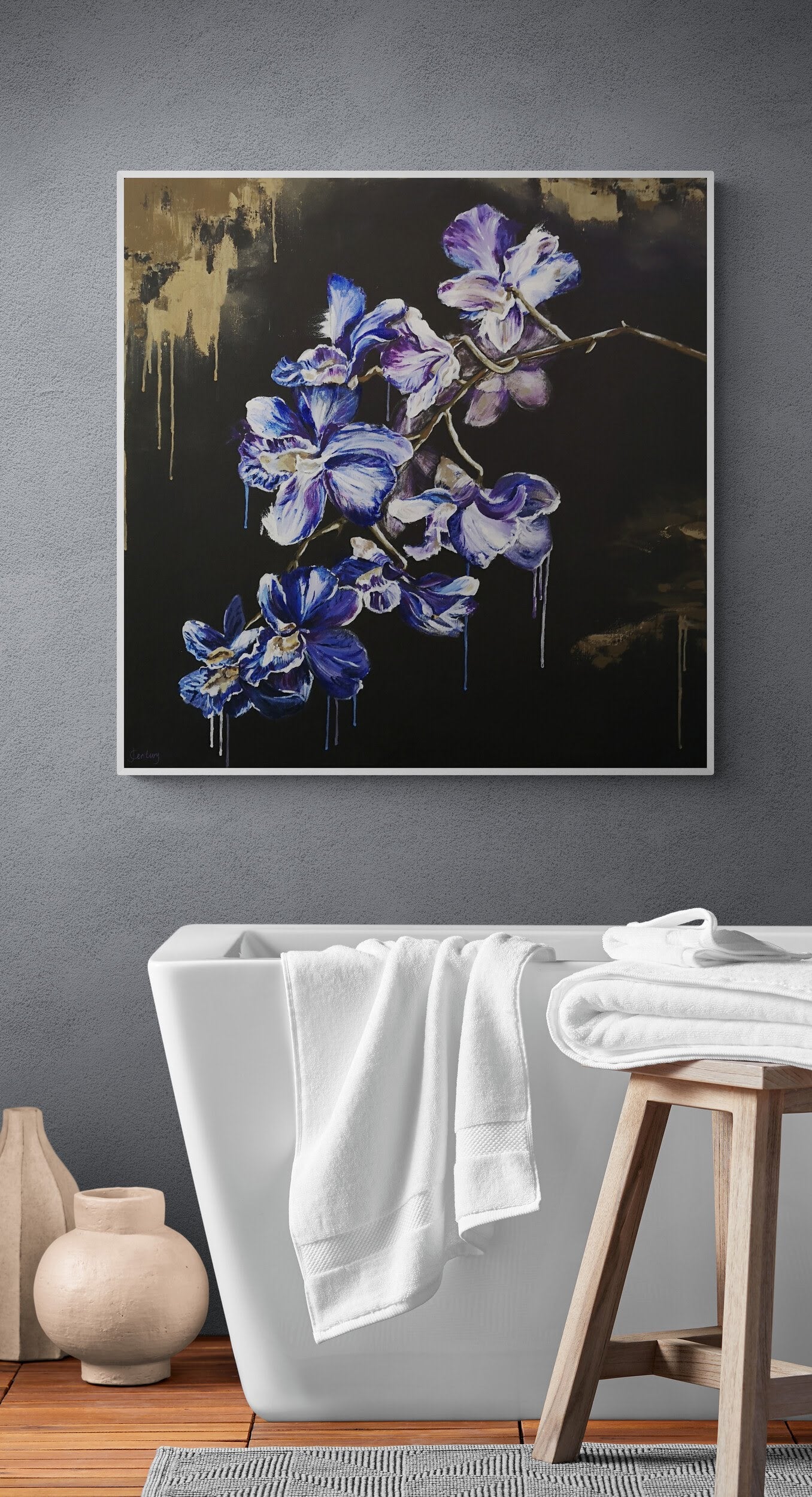 Orchid Falls (80x80cm)