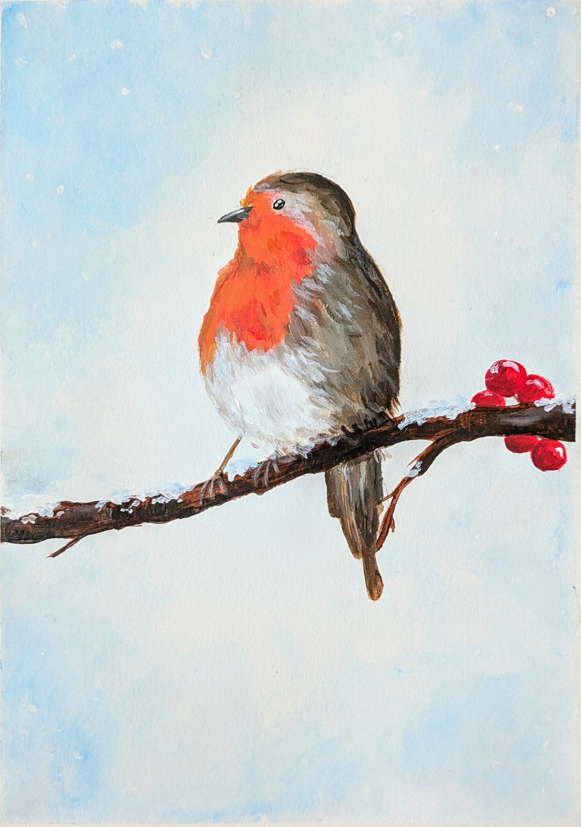 Christmas Robin painting craft workshop