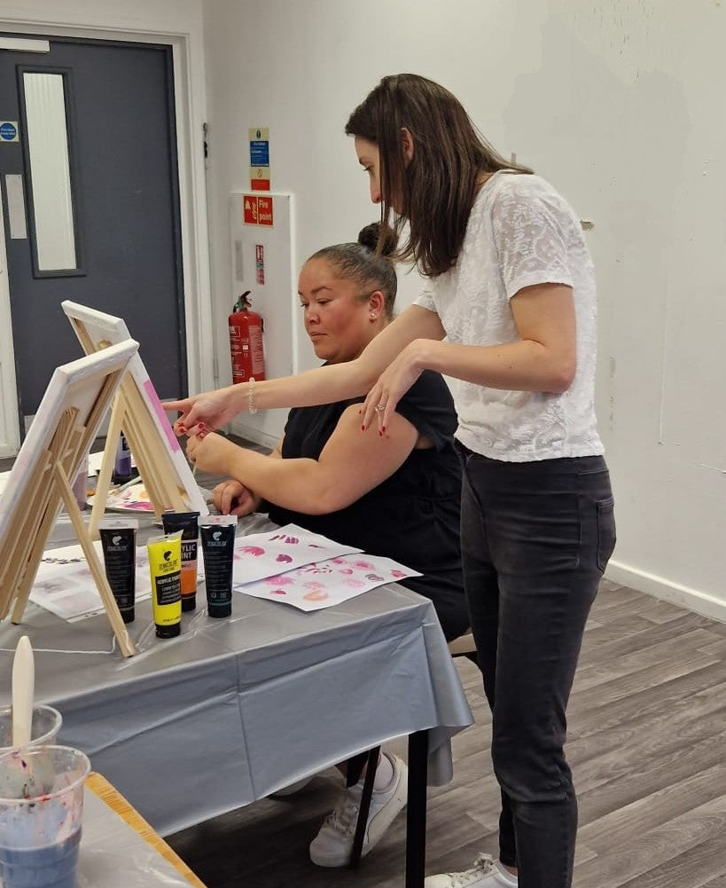 PAINTING WITH PATTERN - Painting workshop at The Howard Centre, Welwyn Garden City, Herts - 18th January 2024