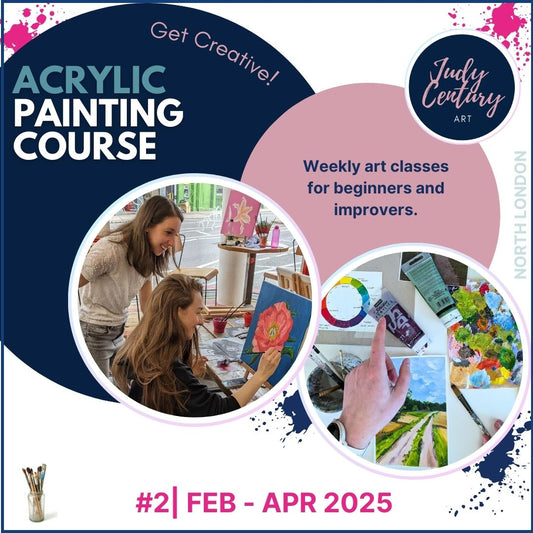 Acrylic Painting Course BLOCK 2 (February - April 25) - Weekly Classes exploring acrylic painting - The Eversfield Centre, Mill Hill, London, 10am weekly