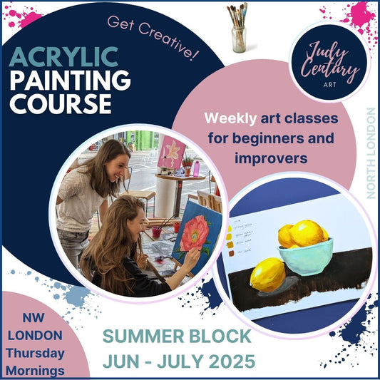 Weekly Acrylic Painting Classes, NW London - THURSDAY Morning Short Course - SUMMER (June - July 25) - The Eversfield Centre, Mill Hill, London