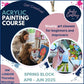 Acrylic Painting Course SPRING (April - Jun 25) - Weekly Classes exploring acrylic painting - The Eversfield Centre, Mill Hill, London, 10am weekly