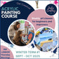 Weekly Acrylic Painting Classes, NW London - THURSDAY Morning Course - 7 week WINTER TERM #1 (Sept - Oct 25) - The Eversfield Centre, Mill Hill, London