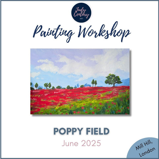 POPPY FIELD - Painting Workshop at The Three Hammers, Mill Hill, London - Wednesday 4th JUNE 2025, 7.30pm