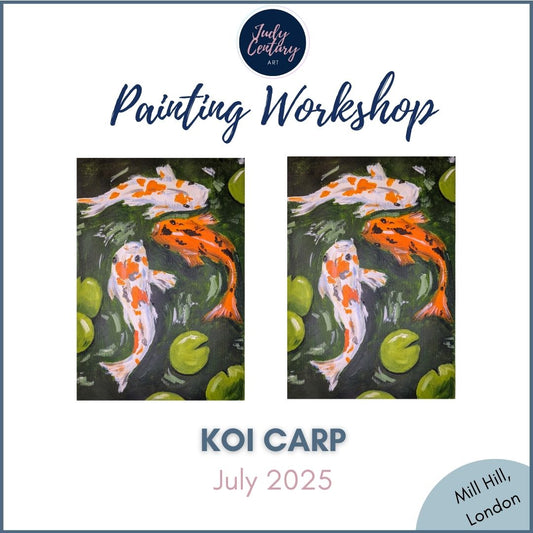 KOI CARP - Painting Workshop at The Three Hammers, Mill Hill, London  - Wednesday 2nd JULY 2025, 7.30pm