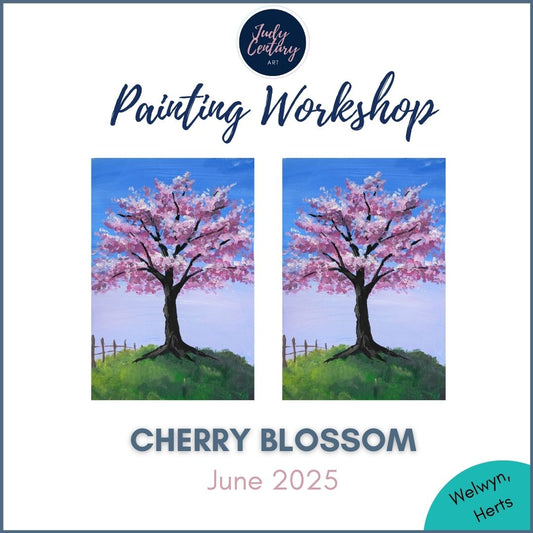CHERRY BLOSSOM - Painting Workshop at Megan's Restaurant, Welwyn - Wednesday 4th JUNE, 10am