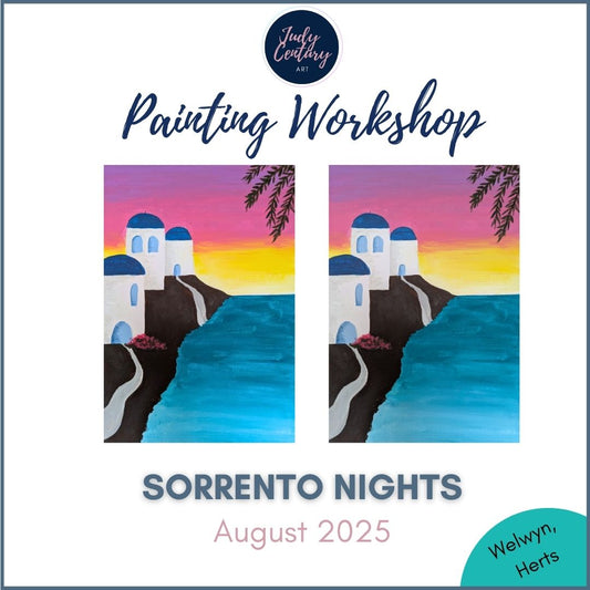 SORRENTO NIGHTS - Painting Workshop at Megan's Restaurant, Welwyn - Wednesday 27th AUGUST 2025, 7.30pm