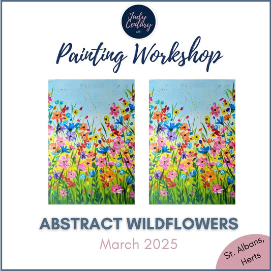 ABSTRACT WILDFLOWERS - Painting Workshop at Three Hammers St. Albans, Hertfordshire - Wednesday 11th MARCH 2026, 7.30pm