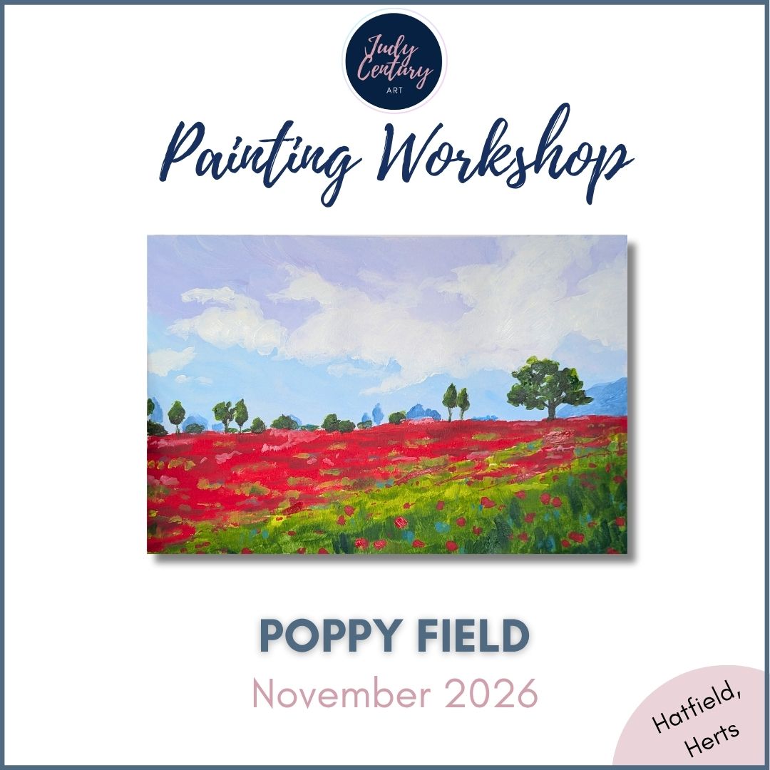 POPPY FIELD - Painting Workshop at Tandoor Chai, Hatfield, Hertfordshire - Tuesday 17th NOVEMBER 2026, 10am