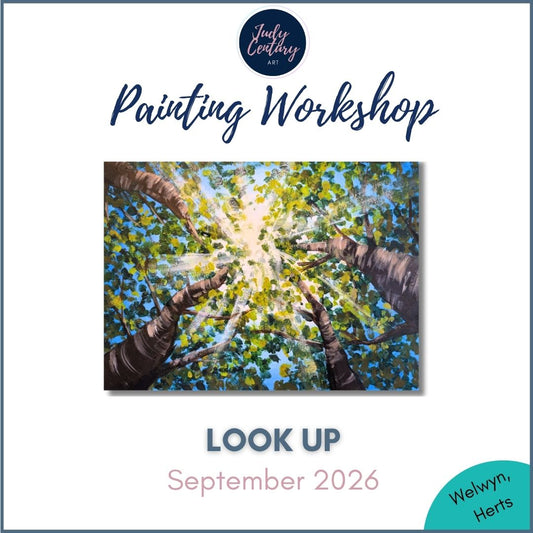 LOOK UP - Painting Workshop at Megan's Restaurant, Welwyn Garden City, Hertfordshire- Wednesday 16th SEPTEMBER 2026, 7.15pm