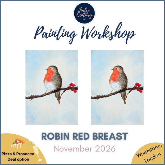 ROBIN REDBREAST - Sip & Paint Workshop at The Griffin, Whetstone, London - Thursday 19th NOVEMBER 2026, 7.30pm