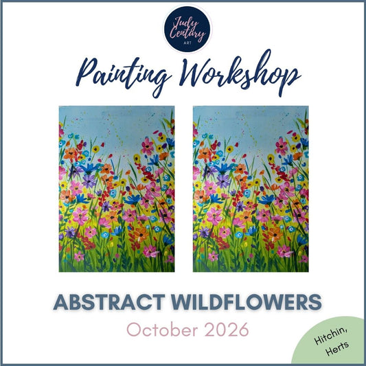ABSTRACT WILDFLOWERS - Painting Workshop at The Glasshouse, Hitchin, Hertfordshire - Tuesday 20th OCTOBER 2026, 7.30pm