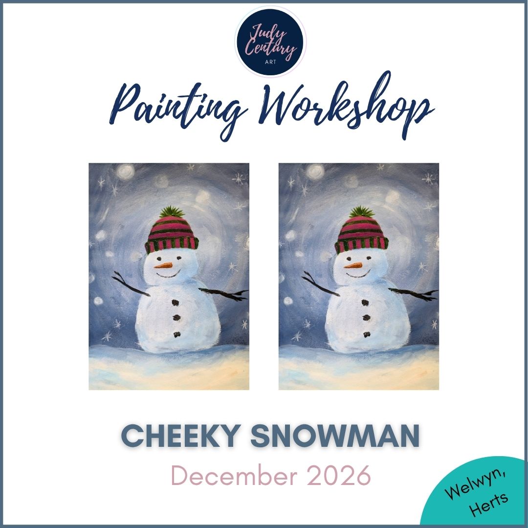 CHEEKY SNOWMAN - Painting Workshop at Megan's Restaurant, Welwyn Garden City, Herts - Tuesday 15th DECEMBER 2026, 7.15pm
