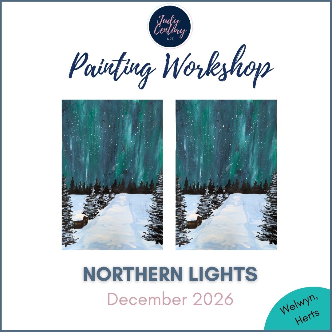 NORTHERN LIGHTS - Painting Workshop at Megan's Restaurant, Welwyn Garden City, Herts - Wednesday 2nd DECEMBER 2026, 10am