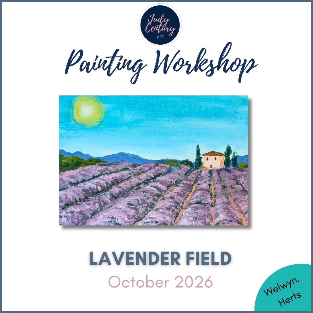 LAVENDER FIELD - Painting Workshop at Megan's Restaurant, Welwyn Garden City, Hertfordshire - Tuesday 6th OCTOBER 2026, 10am