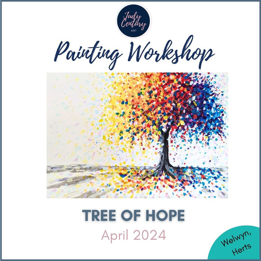 TREE OF HOPE - Painting Workshop at Megan's Restaurant, Welwyn - Tuesday 28th MAY 2024, 7.30pm